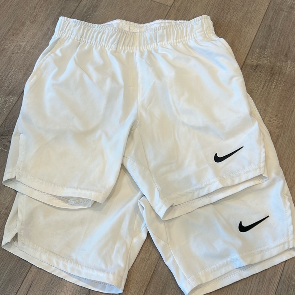 Nike DRI-FIT white shorts- set of two